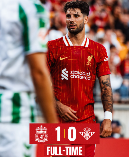 季前赛开门红！利物浦1-0贝蒂斯 萨拉赫助攻索博！红军下场对枪手