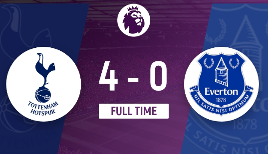 英超-热刺4-0轻取埃弗顿 孙兴慜双响，皮克福德超级失误