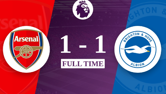 英超-十人阿森纳1-1战平布莱顿无缘三连胜 哈弗茨破门赖斯染红 英超-十人阿森纳1-1战平布莱顿无缘三连胜 哈弗茨破门赖斯染红