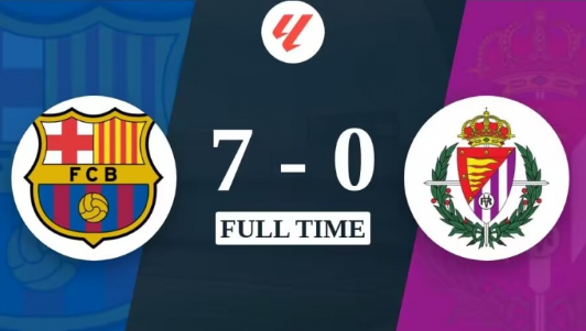 西甲-巴萨7-0大胜巴拉多利德,拉菲尼亚戴帽 西甲-巴萨7-0大胜巴拉多利德,拉菲尼亚戴帽