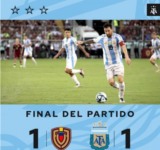 世预赛-阿根廷1-1委纳瑞拉两轮不胜 梅西单刀被扑奥塔门迪破门 世预赛-阿根廷1-1委纳瑞拉两轮不胜 梅西单刀被扑奥塔门迪破门