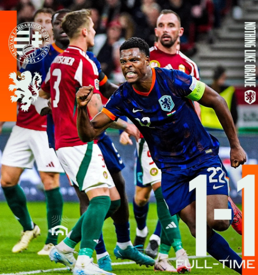 欧国联-十人荷兰1-1匈牙利 范迪克3分钟2黄被罚下邓弗里斯救主 欧国联-十人荷兰1-1匈牙利 范迪克3分钟2黄被罚下邓弗里斯救主