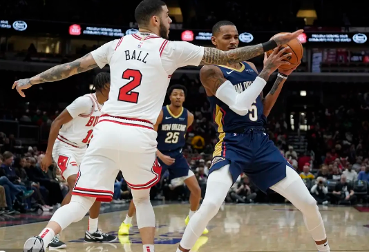 墨菲32+6 锡安21+7+9 武切维奇22+15 鹈鹕击败公牛 墨菲32+6 锡安21+7+9 武切维奇22+15 鹈鹕击败公牛