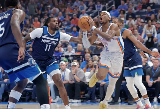 末节4分钟轰16-0!森林狼加时逆转雷霆 SGA39+10+8 华子15中5 末节4分钟轰16-0!森林狼加时逆转雷霆 SGA39+10+8 华子15中5