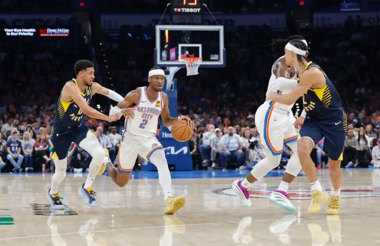 SGA33+7+8 多特22+5 哈利伯顿18分 雷霆大胜步行者豪取9连胜 SGA33+7+8 多特22+5 哈利伯顿18分 雷霆大胜步行者豪取9连胜